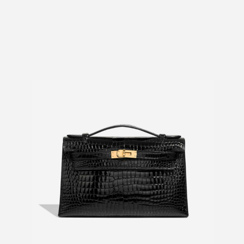 Hermes Mini Kelly I Alligator Noir Gold