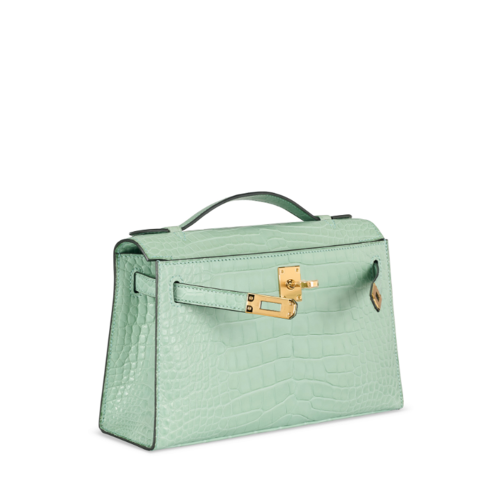 Hermes Mini Kelly I Alligator Vert deau Gold