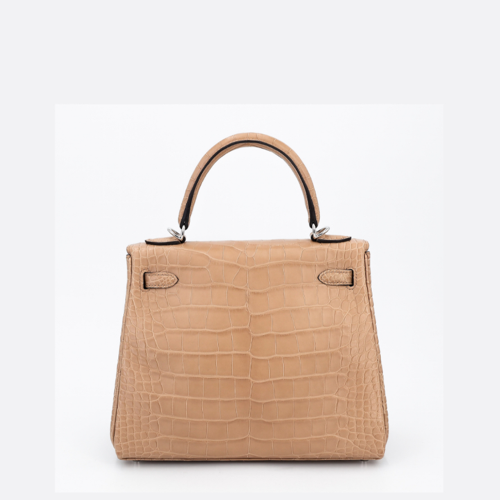 Hermes Kelly 25 Alligator Chai Gold