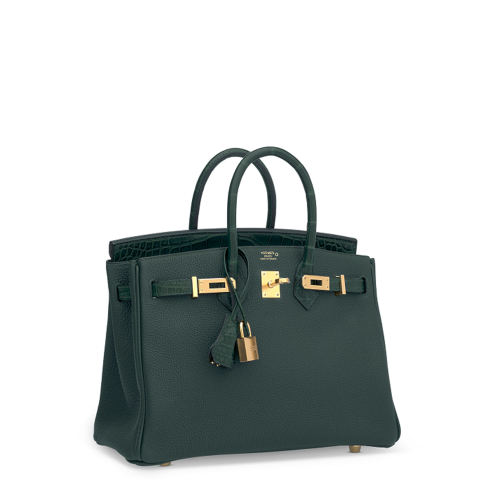 Hermes Birkin Touch 25 VERT CYPRES Gold
