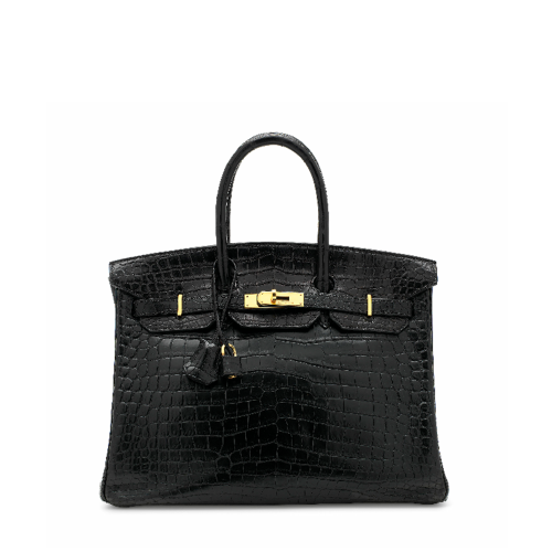 Hermes Birkin 35 Nile Crocodile Noir Gold