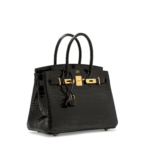 Hermes Birkin 30 Porosus Noir Gold