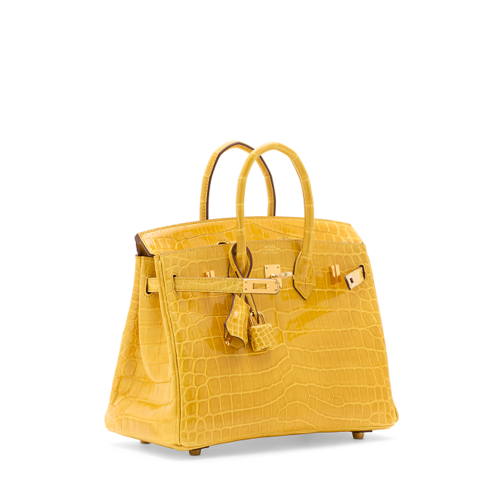 Hermes Birkin 30 Porosus JAUNE AMBRE Gold  
