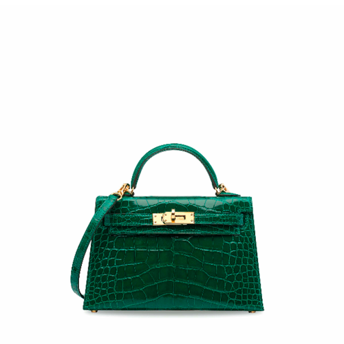 Hermes Kelly Mini II VERT EMERAUDE Gold