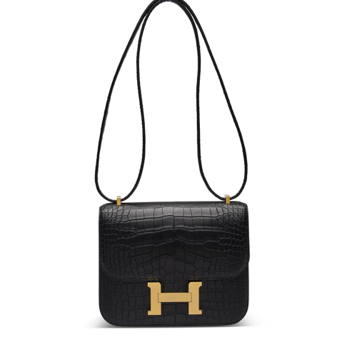 Hermes Constance 18 Alligator Noir gold