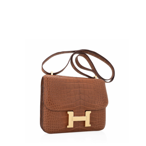 Hermes Constance 18 Alligator Gold Gold