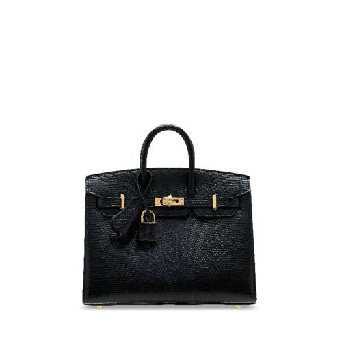 Hermes Birkin 20 Lizard Noir Gold