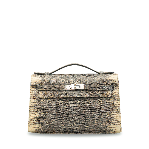 Hermes Kelly I Lizard Silver