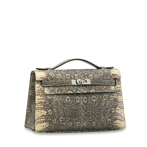 Hermes Kelly I Lizard Silver