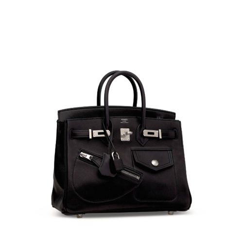 Hermes Rock Birkin 25 Noir Silver