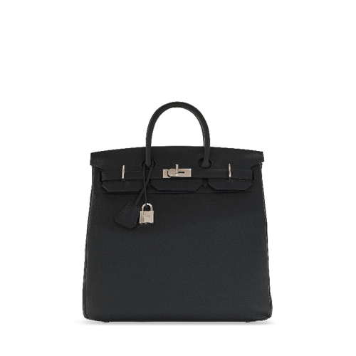Hermes HAC BIRKIN 40 Noir Silver