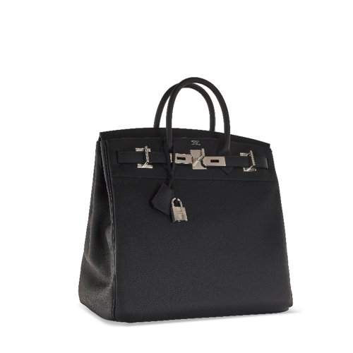Hermes HAC BIRKIN 40 Noir Silver
