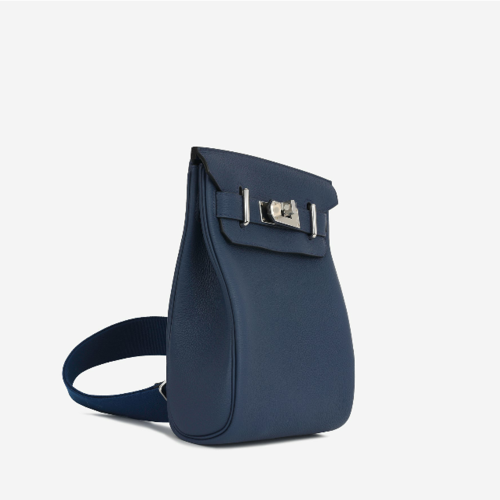 Hermes HAC A DOS PM Togo Bleu Abysse Silver
