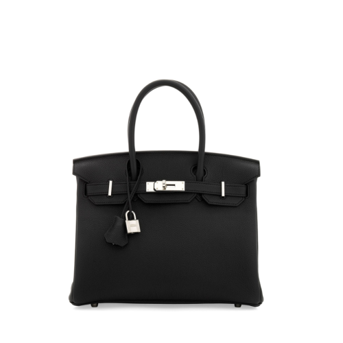 Hermes Birkin 30 Togo Noir Silver