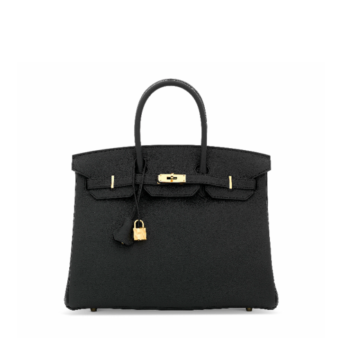 Hermes Birkin 35 Togo Noir Silver