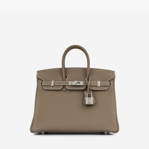 Hermes Birkin 25 Togo Etoupe Silver