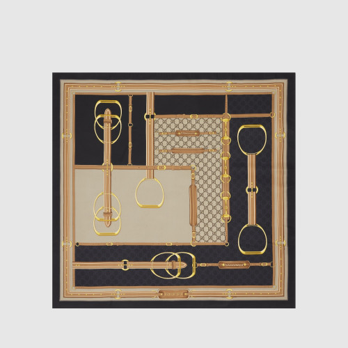 Gucci Printed silk twill carre