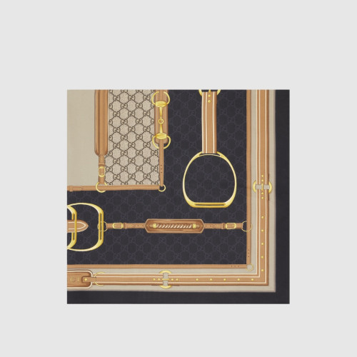 Gucci Printed silk twill carre