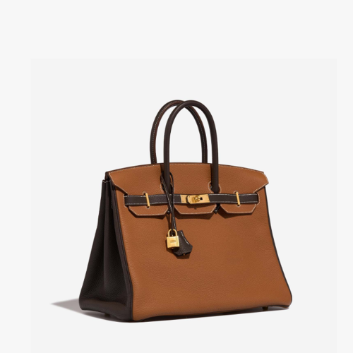 Hermes Birkin 30 Togo Gold Chocolat Gold
