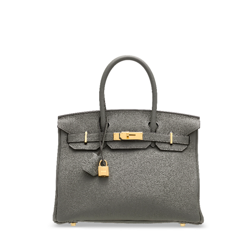 Hermes Birkin 30 Gris Meyer Togo Gold