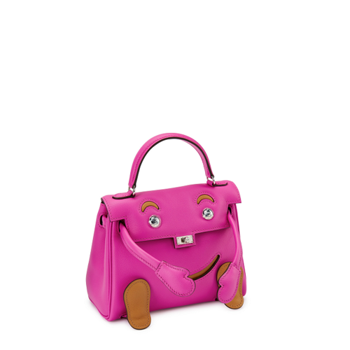 Hermes Kelly Doll Swift Magnolia Silver