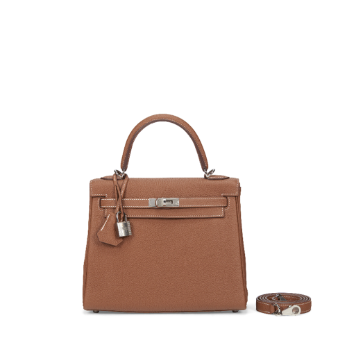 Hermes Kelly 25 Togo Gold Silver