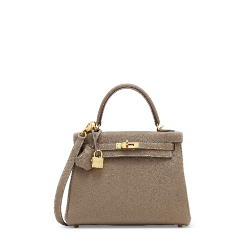 Hermes Kelly 25 Togo Etoupe Silver