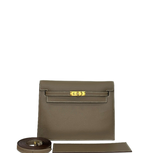 Hermes Kelly Danse Evercolor Etoupe Gold
