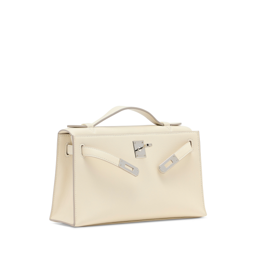 Hermes Mini Kelly I Swift Craie Silver