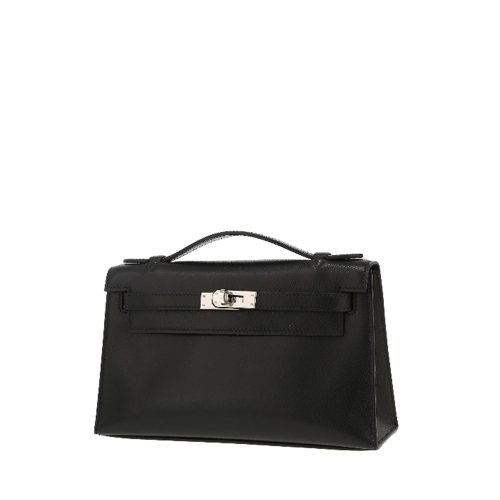 Hermes Mini Kelly I Epsom Noir Silver
