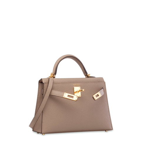 Hermes Kelly II Mini Epsom Gris Asphalte Gold