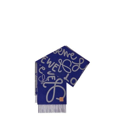Loewe Logo Reversible Cashmere-Blend Scarf