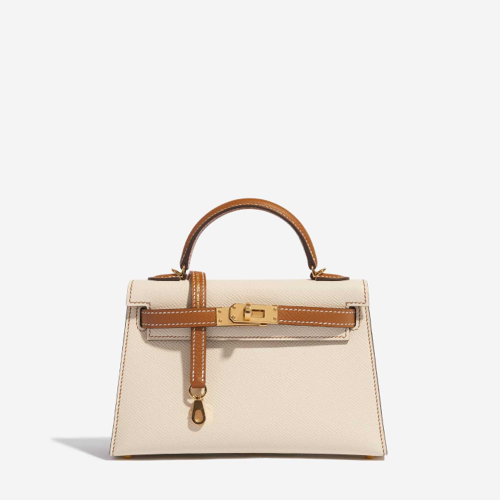 Hermes Kelly II Mini Epsom Craie Gold Gold