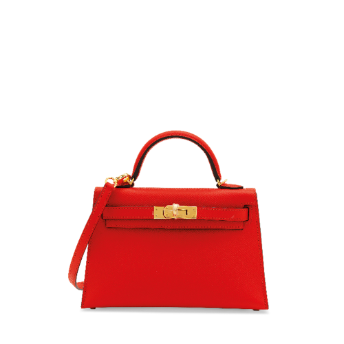 Hermes Kelly II Mini Epsom Rouge Tomate Gold