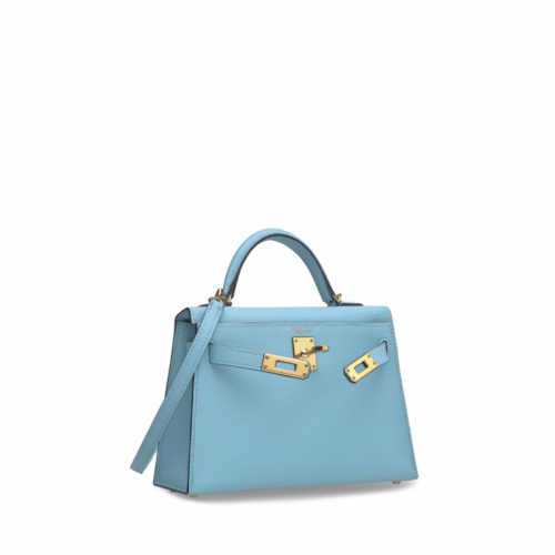 Hermes Kelly II Mini Epsom Bleu Du Nord Gold