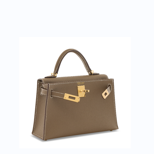 Hermes Kelly II Mini Epsom Etoupe Gold