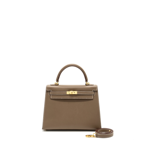 Hermes Kelly 25 Epsom Etoupe Gold