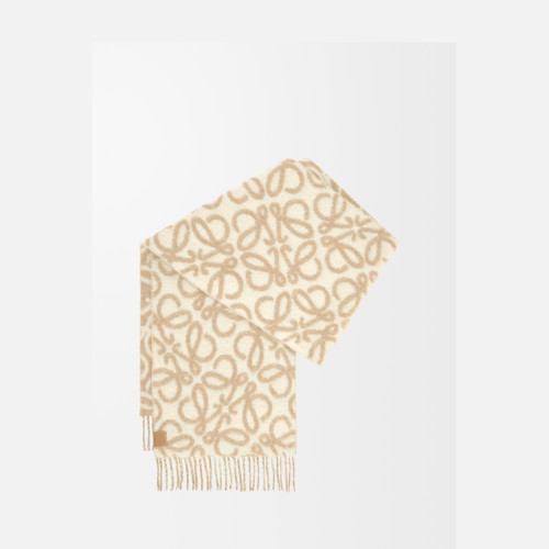 Loewe Anagram scarf in alpaca and wool blend