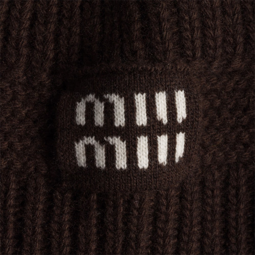 Miu Miu Wool and cashmere beanie Dark Brown