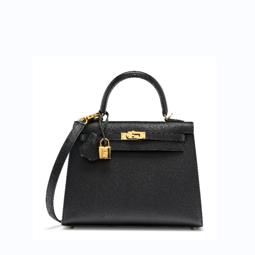 Hermes Kelly 25 Epsom Noir Gold