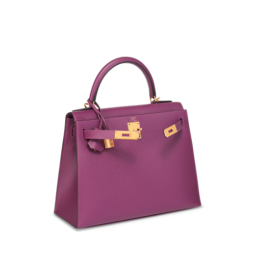Hermes Kelly 28 Epsom Anemone Gold