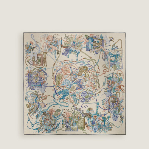 Hermes Le Monde dHermes shawl 140