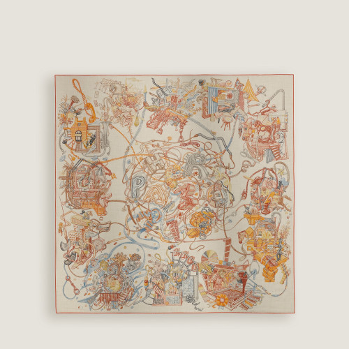 Hermes Le Monde dHermes shawl 140