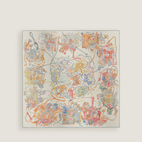 Hermes Le Monde dHermes shawl 140