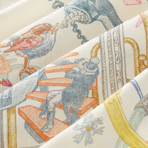 Hermes Le Monde dHermes shawl 140