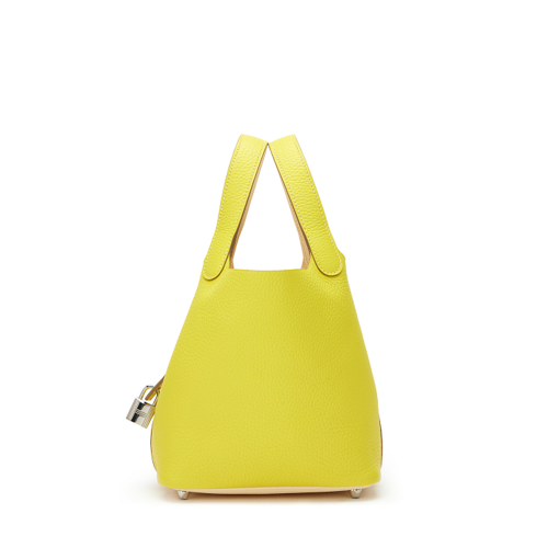 Hermes Picotin 18 Clemence Craie Lime Silver