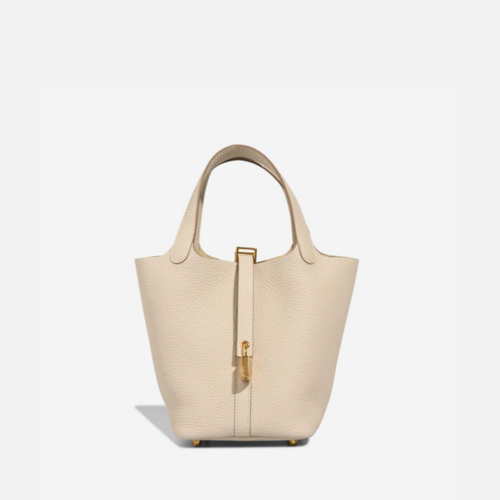 Hermes Picotin 18 Clemence Craie Gold