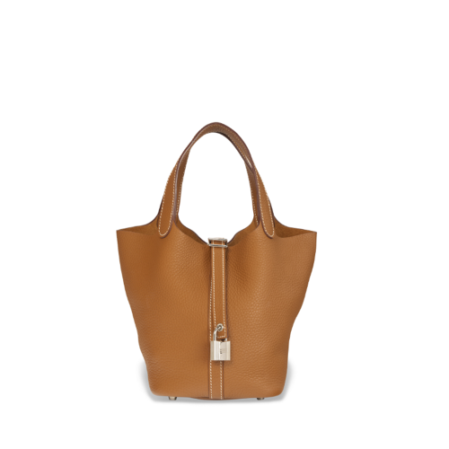 Hermes Picotin 18 Clemence Gold Silver