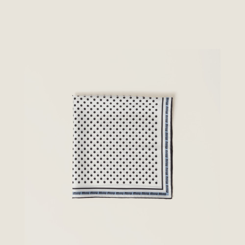 Miu Miu Printed twill scarf