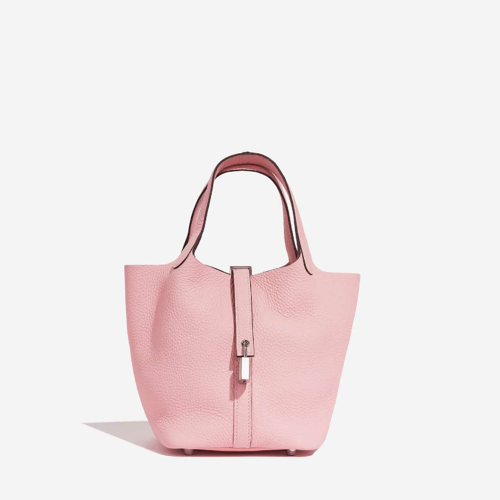 Hermes Picotin 18 Clemence Rose Sakura Silver